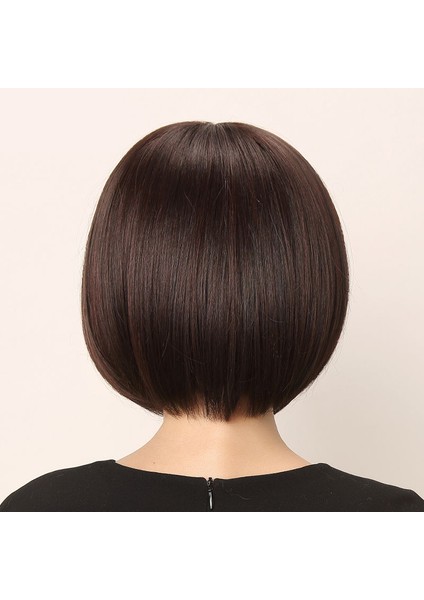 Peruk Kadın Kısa Saç Bobo Kafa Dalga Başkanı Kapak Saç Gerçek Saç Kısa Düz Saç Öğrenci Kafa Peruk Kılıf Orta Yaşlı ve Yaşlı Peruk (Yurt Dışından) indirimleri