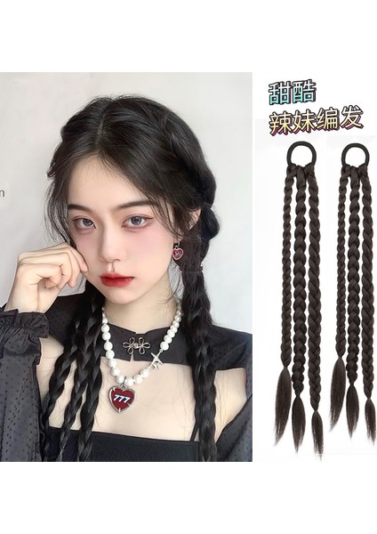 Tatlı Serin Sıcak Kız Doğal Büküm Örgü Yanlış Örgüler Kadın Bağlı At Kuyruğu Boks Örgü Peruk Kılçık Büküm Dreadlocks (Yurt Dışından)