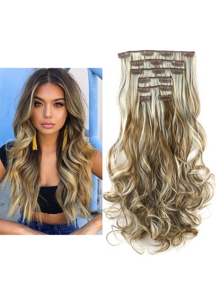 Sela Peruk Fabrikası 7 Takım Kıvırcık Saç Peruk Seti Postiş Klip Saç Uzatma Dış Ticaret Avrupa ve Amerika Tek Parça Dropshipping (Yurt Dışından) modelleri