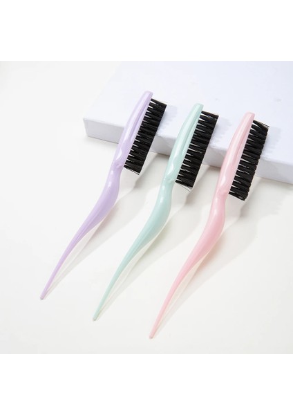 Plastik Saç Fırçaları Profesyonel Dıy Kıl Tarak Fırça Salon Malzemeleri Taşınabilir Üç Satırlar Kaymaz Kuaförlük Şekillendirici Araçları (Yurt Dışından)