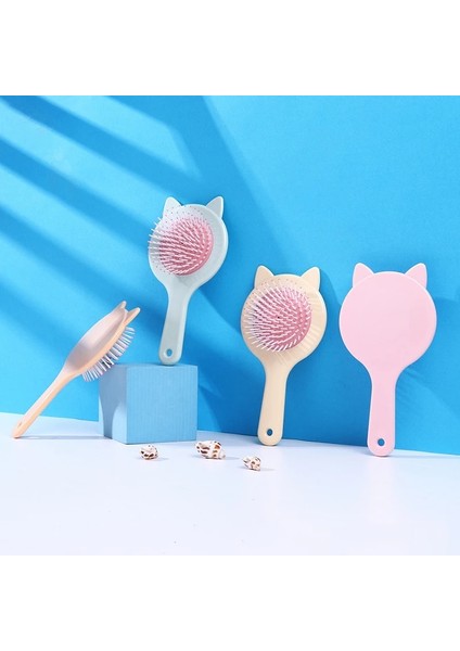Kadın Kore Sevimli Şeker Kedi Kulak Anti-Vida Şekillendirici Saç Fırçası Bebek Dolaşık Çözücü Hava Yastığı Masaj Makyaj Tarak Sağlık Araçları (Yurt Dışından)