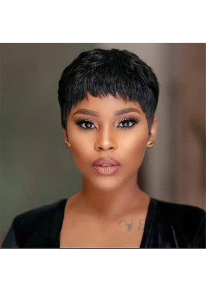 Sınır Ötesi Sıcak Satış Avrupa ve Amerika Dış Ticaret Peruk Afrikalı Kadın Siyah Kısa Düz Saç Fabrikası Stokta (Yurt Dışından) fiyatları