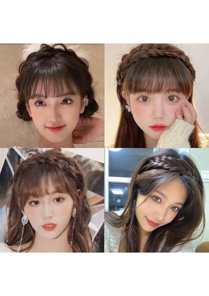 Büküm Örgü Peruk Saç Çemberi Kadın Headdress Entegre Kılçık Bezleri Örgülü Saç Bandı Örgü Firkete Internet Ünlü 2024 Yeni (Yurt Dışından) fiyatları