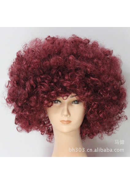 Afro Hayranları Saç Gösterisi Festivali Masquerade Peruk Palyaço PERUK200KE Dünya Kupası Hayranları Gönder (Yurt Dışından) fiyatları