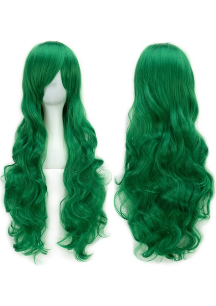 Cosplay Peruk Çünkü Peruk Uzun Kıvırcık Saç Yüksek Sıcaklık Fiber Çok Renkli Kıvırcık Saç Evrensel Anime Peruk 80 cm (Yurt Dışından) modelleri