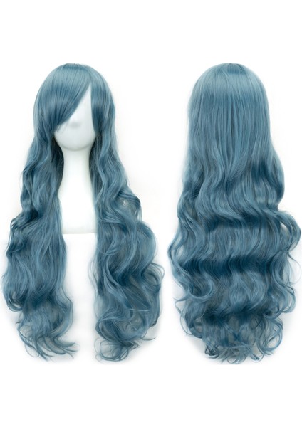 Cosplay Peruk Çünkü Peruk Uzun Kıvırcık Saç Yüksek Sıcaklık Fiber Çok Renkli Kıvırcık Saç Evrensel Anime Peruk 80 cm (Yurt Dışından) fırsatları