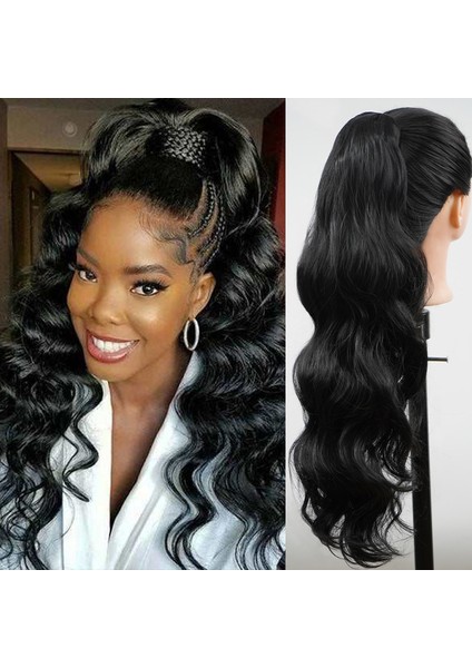 Avrupa ve Amerika Sınır Ötesi Peruk Ipli Fiber At Kuyruğu Uzun Kıvırcık Saç Kıvırcık Büyük Dalga Yüksek Sıcaklık Fiber At Kuyruğu (Yurt Dışından)