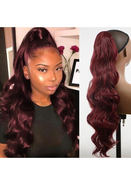 Avrupa ve Amerika Sınır Ötesi Peruk Ipli Fiber At Kuyruğu Uzun Kıvırcık Saç Kıvırcık Büyük Dalga Yüksek Sıcaklık Fiber At Kuyruğu (Yurt Dışından) modelleri