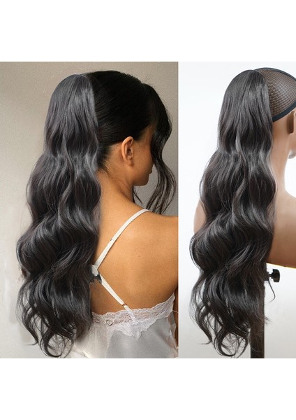 Avrupa ve Amerika Sınır Ötesi Peruk Ipli Fiber At Kuyruğu Uzun Kıvırcık Saç Kıvırcık Büyük Dalga Yüksek Sıcaklık Fiber At Kuyruğu (Yurt Dışından) fırsatları