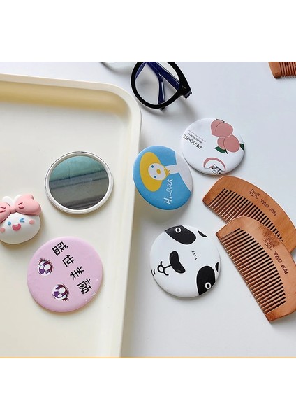 Karikatür Ayna Saç Fırçası Tarak Seti Aktivite Spor Salonu Taşınabilir Küçük Ayna Anti-Vida Saç Fırçası Kadınlar Için Bebek Anne-Çocuk Şeyler (Yurt Dışından) indirimleri