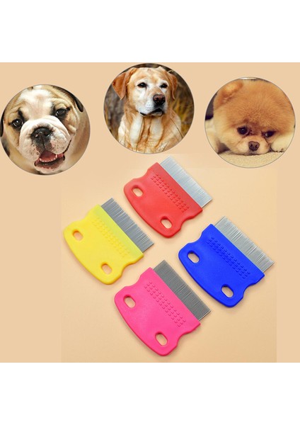 Paslanmaz Çelik Evcil Köpek Kedi Dişli Pire Temizleme Temizleme Fırçası Bakım Tarağı (Yurt Dışından)