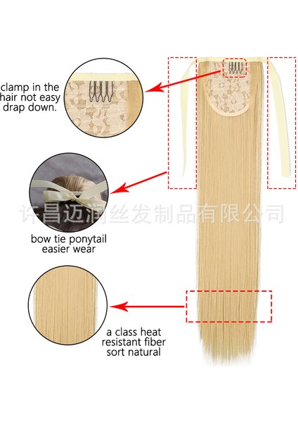 Bağlı At Kuyruğu Peruk Kadın Uzun Düz Saç Örgü At Kuyruğu Uzantılarıdüz Ipli At Kuyruğu (Yurt Dışından) modelleri