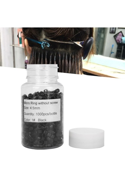 1000 Adet Alüminyum Mikro Bağlantılar Yüzükler Boncuk Vida Saç Uzatma Aracı Siyah (Yurt Dışından) fırsatları