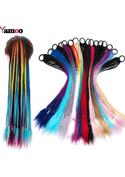 Peruk At Kuyruğu Örgü Büküm Örgü Askı Dreadlocks At Kuyruğu Uzun Etnik Stil Renk Küçük Örgü Çocuk Sınır Ötesi (Yurt Dışından)