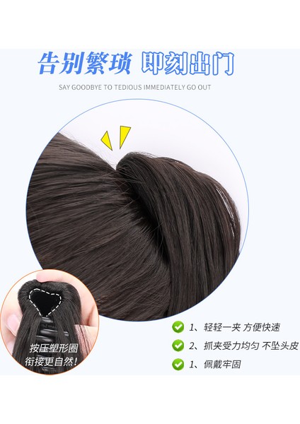 Peruk Seti At Kuyruğu Simülasyon Saç Tam Gerçek Insan Saç Bulut Sıcak Kavrama At Kuyruğu Peruk Hamur-Büküm Tarzı Bezler Yüksek At Kuyruğu (Yurt Dışından) modelleri