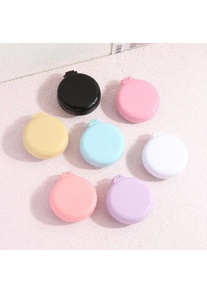 Mini Cep Aynası Katlanır Tarak Kız Kadın Taşınabilir Yuvarlak Cep Küçük Seyahat Masaj Saç Fırçası Ayna Şekillendirici Aksesuarları (Yurt Dışından)