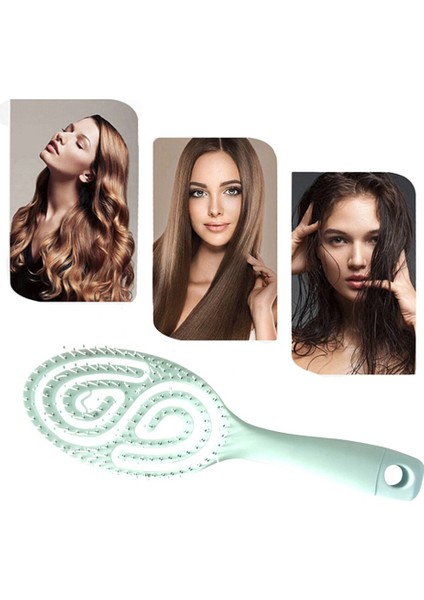 Dolaşık Açıcı Saç Tarak Kafa Derisi Masajı Islak Kıvırcık Saç Fırçası Kadın Salon Kuaförlük Şekillendirici Araçları Berber Aksesuarları (Yurt Dışından) indirimleri