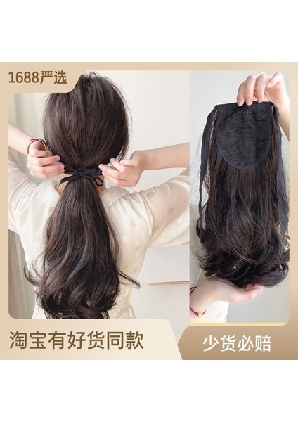 Düşük At Kuyruğu Peruk Kadın Askı Armut Şeklinde Saç Rulo Yapay Saç At Kuyruğu Uzantıları Doğal Uzun Kıvırcık Saç Kravat Saç Peruk Örgü (Yurt Dışından)