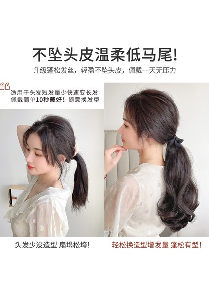 Düşük At Kuyruğu Peruk Kadın Askı Armut Şeklinde Saç Rulo Yapay Saç At Kuyruğu Uzantıları Doğal Uzun Kıvırcık Saç Kravat Saç Peruk Örgü (Yurt Dışından) fırsatları