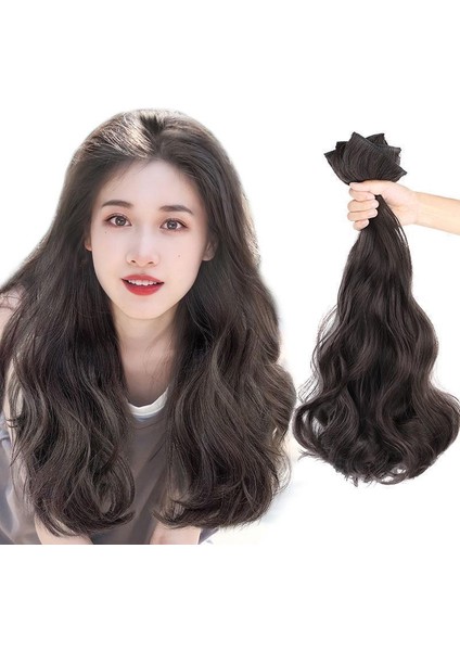 Kadın Uzun Saç Tek Parça Peruk Yama Dikişsiz Saç Uzatma Dalga Saç Uzantıları Kabarık Parça Kelepçe 、 Çember Peruk Seti (Yurt Dışından) modelleri