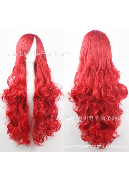 Peruk Cos Peruk 80 cm Uzun Kıvırcık Saç Yüksek Sıcaklık Fiber Çok Renkli Kıvırcık Saç Anime Doğrudan Satış Avrupa ve Amerika (Yurt Dışından) fiyatları