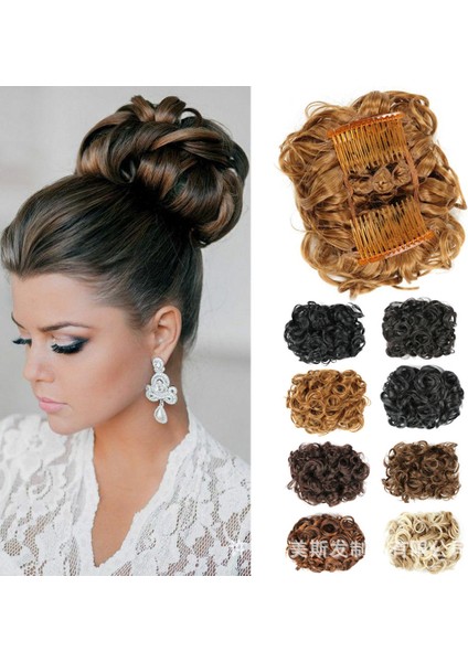 2023 Peruk Dış Ticaret Avrupa ve Amerikalı Bayanlar Kıvırcık Saç Topuz At Kuyruğu Saç Tomurcukları Saç Tarak Saç Çantası Çok Renkli Opsiyonel (Yurt Dışından)