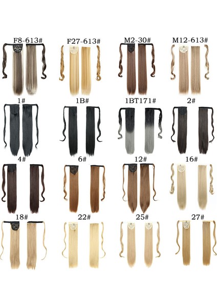 At Kuyruğu Uzantıları Uzun Avrupa ve Amerikan Düz Saç Velcro At Kuyruğu Fiber At Kuyruğu Örgü Çok Renkli Peruk Fabrika (Yurt Dışından) modelleri