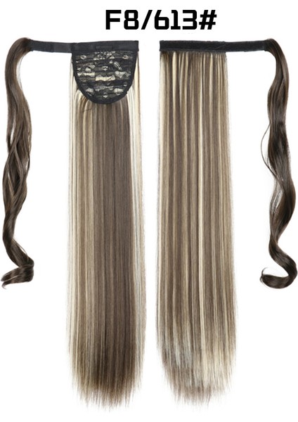 At Kuyruğu Uzantıları Uzun Avrupa ve Amerikan Düz Saç Velcro At Kuyruğu Fiber At Kuyruğu Örgü Çok Renkli Peruk Fabrika (Yurt Dışından) indirimleri
