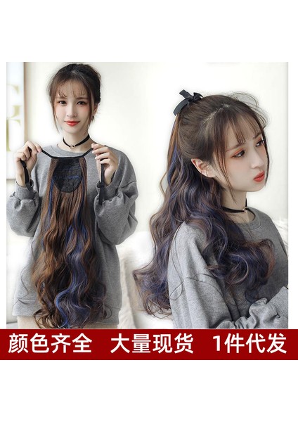 Doğal Bandaj Peruk Golleri At Kuyruğu Büyük Dalga Uzun Kıvırcık Saç At Kuyruğu Uzantıları Örgüler At Kuyruğu Saç (Yurt Dışından) indirimleri