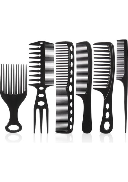 Yüksek Kaliteli Siyah Karbon Fiber Yağ Tarak Profesyonel Salon Saç Kuaförlük Şekillendirici Tarak Seti Erkekler ve Kadınlar Için (Yurt Dışından)