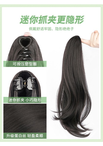 Peruk Kadın Kavrama Yüksek At Kuyruğu Simülasyonu Tam Insan Saç Uzunluğu Hamur-Büküm Tarzı Bezler Peruk Seti Süper Hafif At Kuyruğu Kıvırcık Saç Bağlayabilir (Yurt Dışından) modelleri