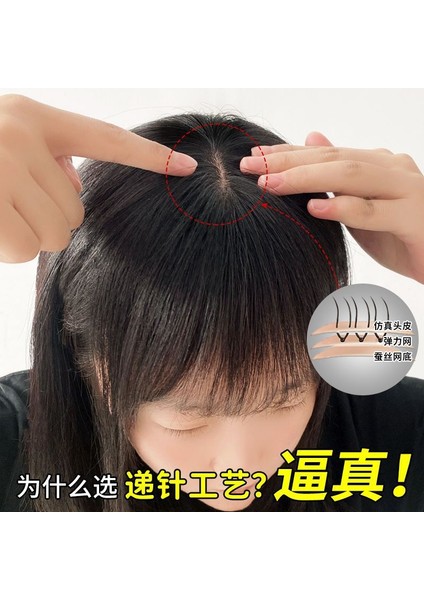 Peruk Seti Kadın Kafa Saç Takviye Parça Doğal Alın Kapak Gri Saç Yapay Saç Işık Dikişsiz Hava Patlama Peruk Kadın (Yurt Dışından) modelleri