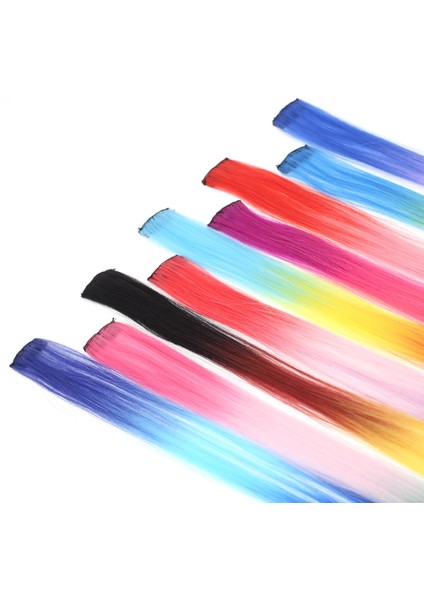 Yeni Avrupa ve Amerikan Tarzı Peruk Kadın Renkli Saç Uzatma Tek Parça Tek Klip Dikişsiz Degrade Renk Peruk Stokta Set (Yurt Dışından) fırsatları