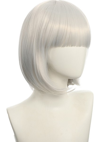 Cosplay Gece Kulübü Performansı Bar Eğik Patlama Kadın Kısa Saç Pembe Bej Beyaz Mavi Bobo Bobhaircut Peruk (Yurt Dışından) indirimleri