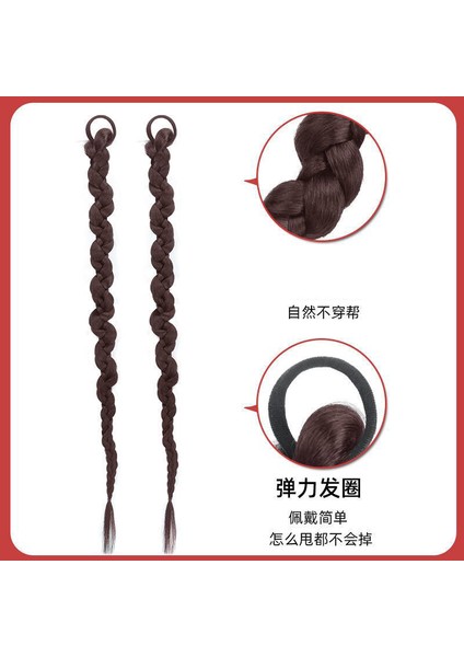 At Kuyruğu Peruk Kadın Uzun Saç Boks Dreadlocks Çiftleri At Kuyruğu Internet Ünlü Aynı Stil Yeni Çin Bükülmüş Büküm Büküm Uzun Örgü Stokta (Yurt Dışından) fiyatları