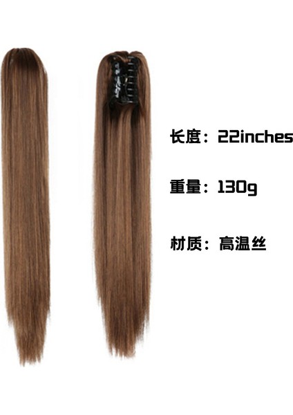 Avrupa ve Amerikan Tarzı Peruk Kavrama Büyük Dalga Uzun Düz Saç Kimyasal Fiber Peruk At Kuyruğu Örgü Peruk (Yurt Dışından) modelleri