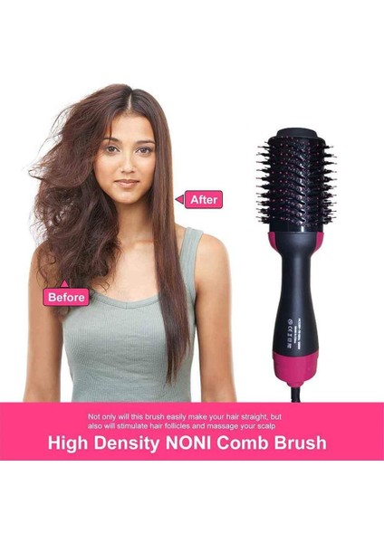 Sıcak Hava Fırçası Doğrultma | Saç Kurutma Makinesi Tarağı | Taraklı Dolgunlaştırıcı | Düzleştirici Bigudi Salon Negatif Iyon SeramikÜfleme Sıkma Kurutucu Döner Fırça (Yurt Dışından) indirimleri