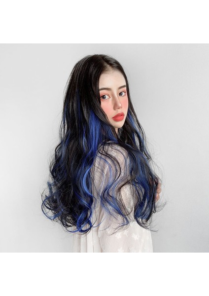 Peruk Kadın Uzun Saç Peruk Seti Vurgu Tek Parça Saç Uzatma Degrade Dikişsiz Taklit Kıvırcık Saç Uzun Saç Parçası Renkli Düz Saç (Yurt Dışından) fiyatları
