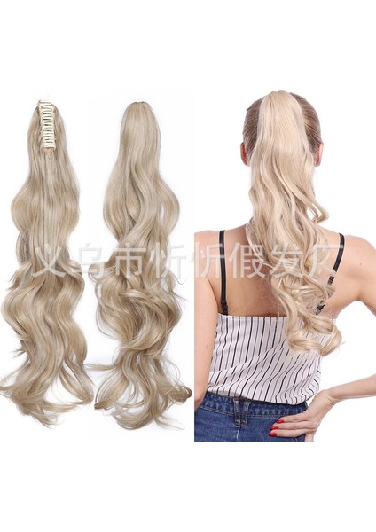 Peruk Kadın Avrupa ve Amerikan Tarzı Peruk Pençe Klipsi At Kuyruğu Uzun Kıvırcık Saç Kaplan Kart Klipsi At Kuyruğu Örgü Fabrika Kaynağı Stokta Mevcut (Yurt Dışından)