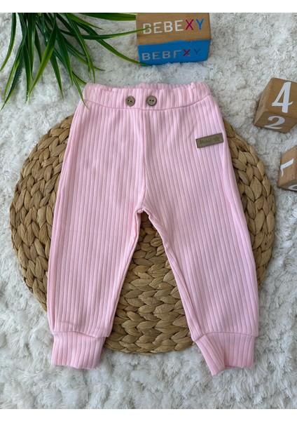Düğmeli Pijama Altı Pembe
