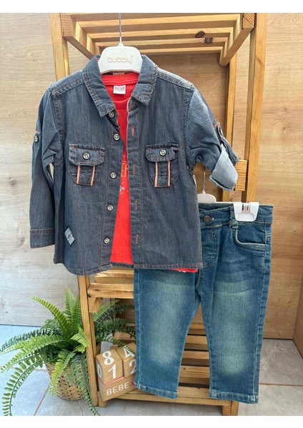 Içi Tişörtlü Gömlek Takım 3'lü modelleri