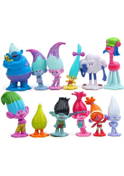 Huilopker 12 Adet/grup Troller Aksiyon Figürü Haşhaş Simülasyon Modeli Çocuk Oyuncakları Çocuk Hediye Katı Bebek Süsleri Kek Dekorasyon (Yurt Dışından) indirimleri