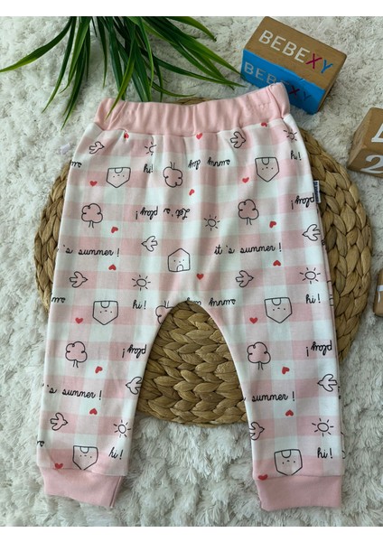 Its Summer Baskılı Pijama Altı Pembe