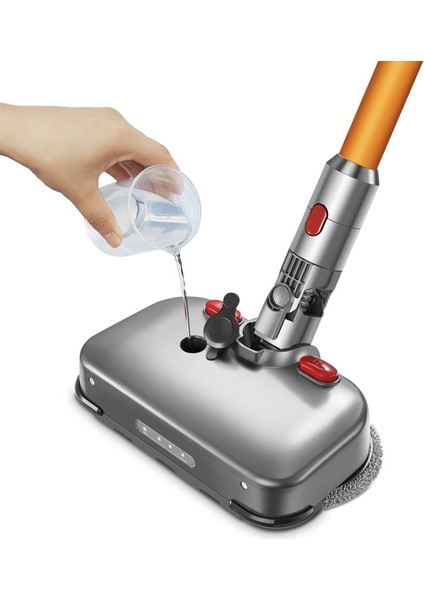 Dyson V7 V8 V10 V11 Için LED Işıklı Elektrikli Islak Kuru Paspas Kafası (Yurt Dışından)