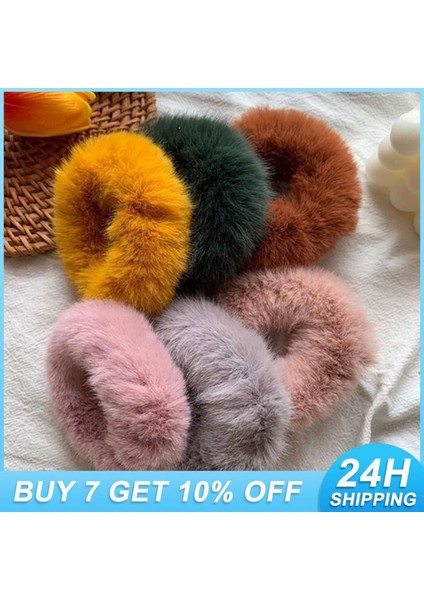 Peluş Kalın Bağırsak Saç Halkası Yüksek Elastik Fit Şeker Renk Moda Aksesuarları Kalın Bağırsak Saç Halkası Yumuşak Kumaş Sıcak (Yurt Dışından)