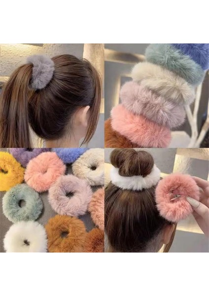 Peluş Kalın Bağırsak Saç Halkası Yüksek Elastik Fit Şeker Renk Moda Aksesuarları Kalın Bağırsak Saç Halkası Yumuşak Kumaş Sıcak (Yurt Dışından) fiyatları