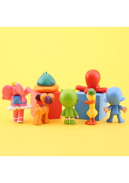 7 Adet/takım Kawaii Pocoyo Hayvan Oyuncak Kuş Ördek Fil Bebek Oyuncak Modeli Sahne Süsler Anime Karikatür Sevimli Pvc Oyuncaklar (Yurt Dışından)