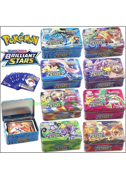 42 Adet Ingilizce Astral Radiance Demir Metal Kutu Pokemon Kartları Arceus Vmax Kart Altın Sınırlı Oyun Koleksiyonu Kartları (Yurt Dışından) modelleri