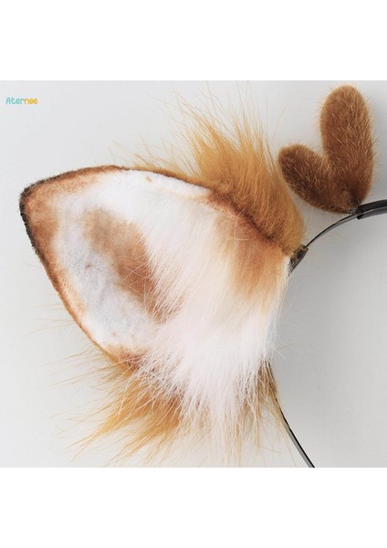 Geyik Şekli Kafa Bandı Cosplay Dekor Yumuşak El Sanatları Hafif Kostüm Şapkalar Başlığı Başlık Doğum Günü Partisi Için Sevimli Saç Çember, Kahverengi (Yurt Dışından) modelleri