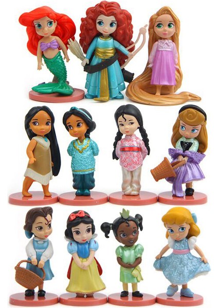11 Adet/takım Disney Prenses Aksiyon Figürleri Oyuncaklar Rapunzel Kar Külkedisi Beyaz Kar Perisi Rapunzel Bebek Dekorasyon Çocuk Hediye (Yurt Dışından) fiyatları